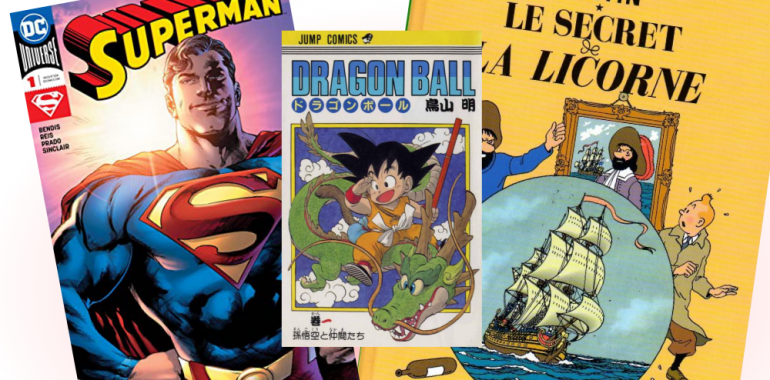 a comic, a manga and a bande dessinée