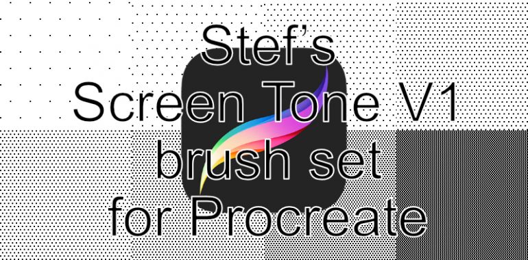 STef's screen tones V1 brush set for Procreate
